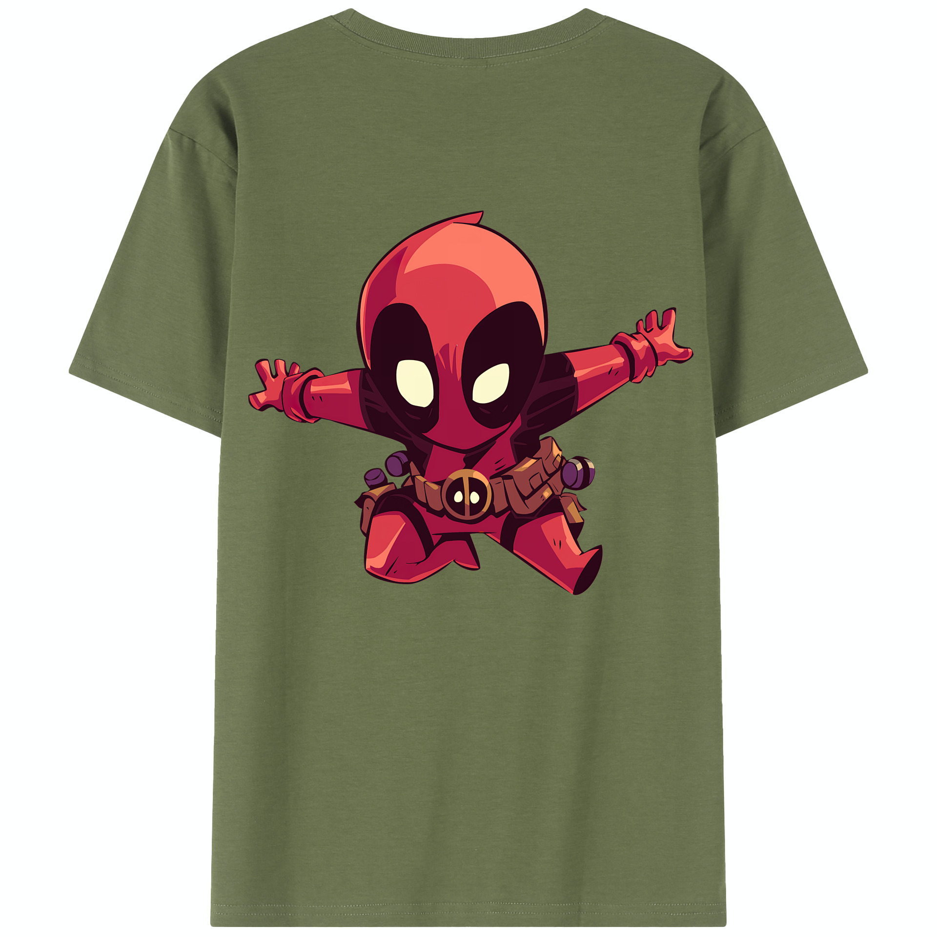 （画像用） Deadpool デッドプール 綿100％半袖Tシャツ（背面プリント）